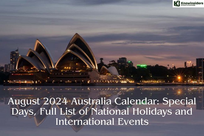 Australia Calendar in August 2024: Special Days, National Holidays and International Events