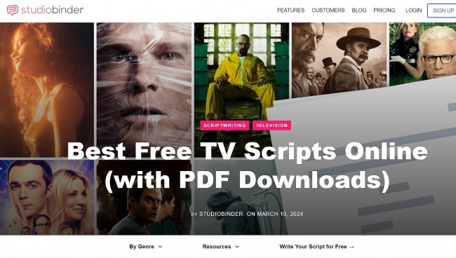 Top 19 Best Websites To Download Movie/TV Scripts for Free