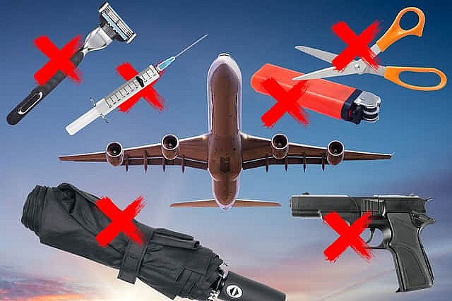 Prohibited Items on Domestic Flights, And Exceptions in the UK