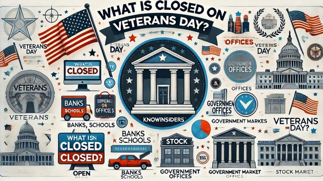 What is Closed on Veterans Day: Banks, Schools, Stock, Government Offices and more