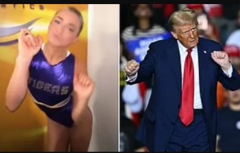 'Hot Influencer' Olivia Dunne performs the 'Donald Trump dance'