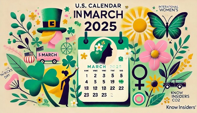 U.S. Calendar March 2025: List of Federal Holidays, Special Days, and International Events