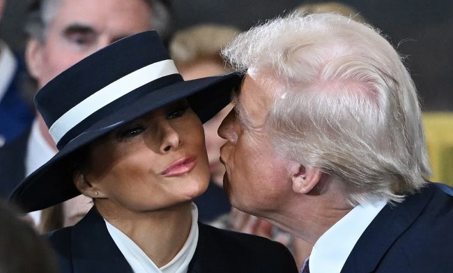 Awkward Moment: Trump's Kiss Blocked by Melania’s Bold Hat