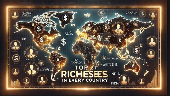 top richest people in the us uk canada australia india and every country