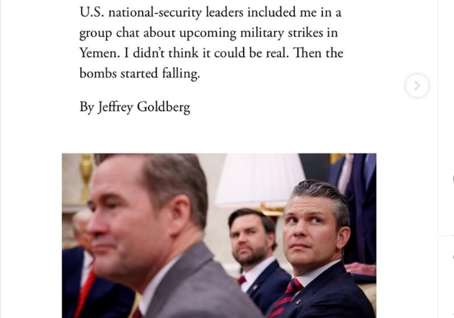 Fact-Check: The Atlantic's Jeffrey Goldberg in Top Secret Yemen War Chat