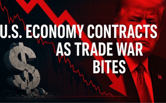 US GDP shrank by -0.3% as Trump’s Trade War Bites