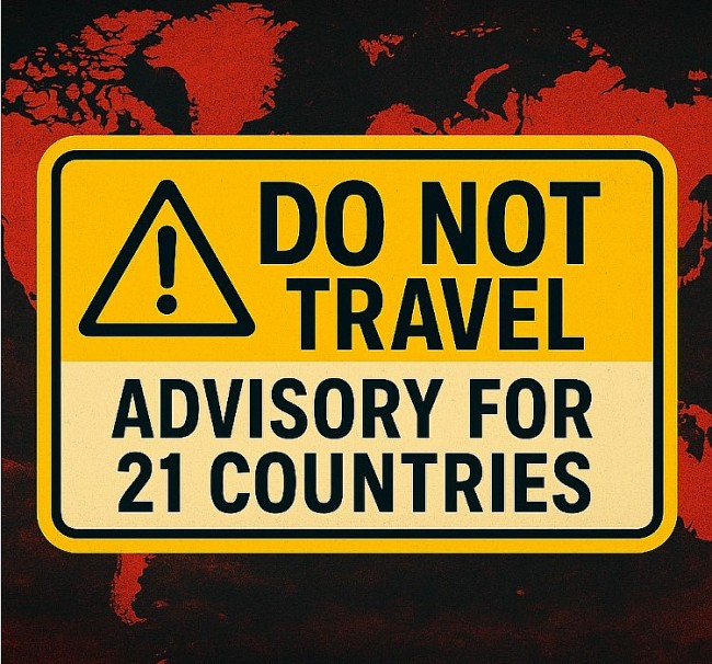 U.S. Issues “Do Not Travel” Advisory for 21 Countries - Full List and What It Means