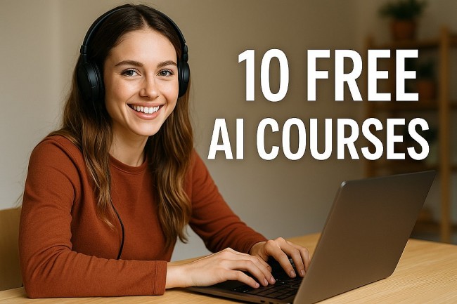 Top 10 Most Popular Free AI Courses for Beginners With Certificate in 2025