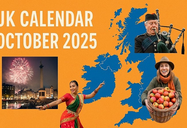 UK Calendar October 2025 – Full List of Festivals & Holidays