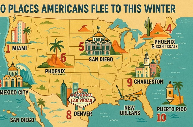 Top 10 Places Americans Flee To This Winter — #3 Is Unexpected