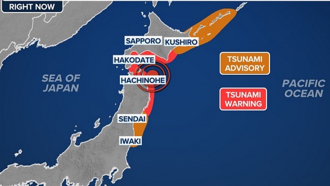 Powerful 7.6 Earthquake Strikes Northern Japan, Triggers Tsunami Waves and Large-Scale Evacuations