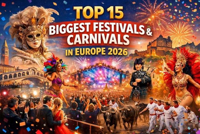 Top 15 Biggest Festivals and Carnivals in Europe in 2026: Dates, Highlights, and Expert Travel Tips