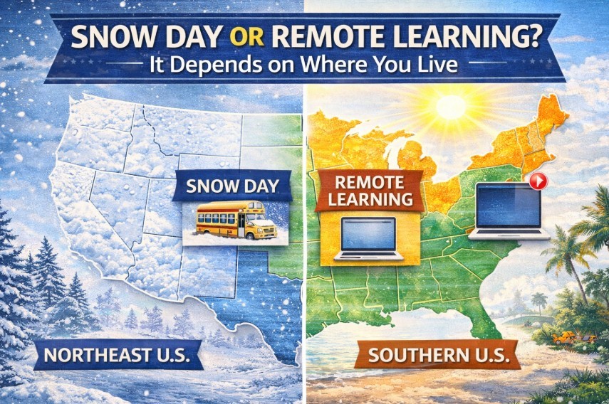 Snow Days vs. Remote Learning: How School Closures Work Across Different U.S. States