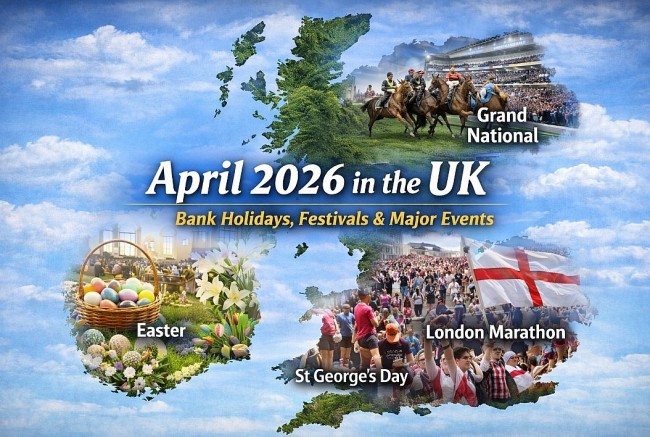 UK Calendar April 2026: Bank Holidays, Festivals and Major Events