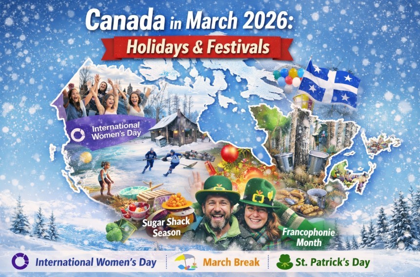 Canada Calendar in March 2026: Holidays, Festivals, Major Events, and Seasonal Celebrations