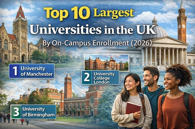 Top 10 Largest Universities in the UK by On-Campus Enrollment 2026