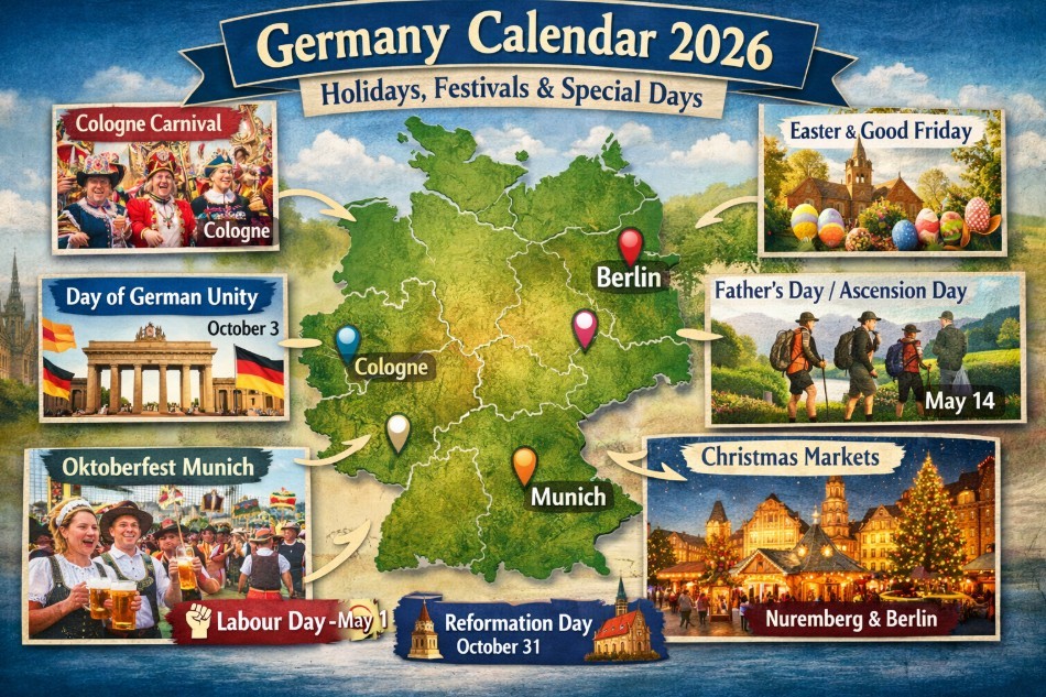 Germany Calendar 2026: Public Holidays, Festivals, and Special Days Guide