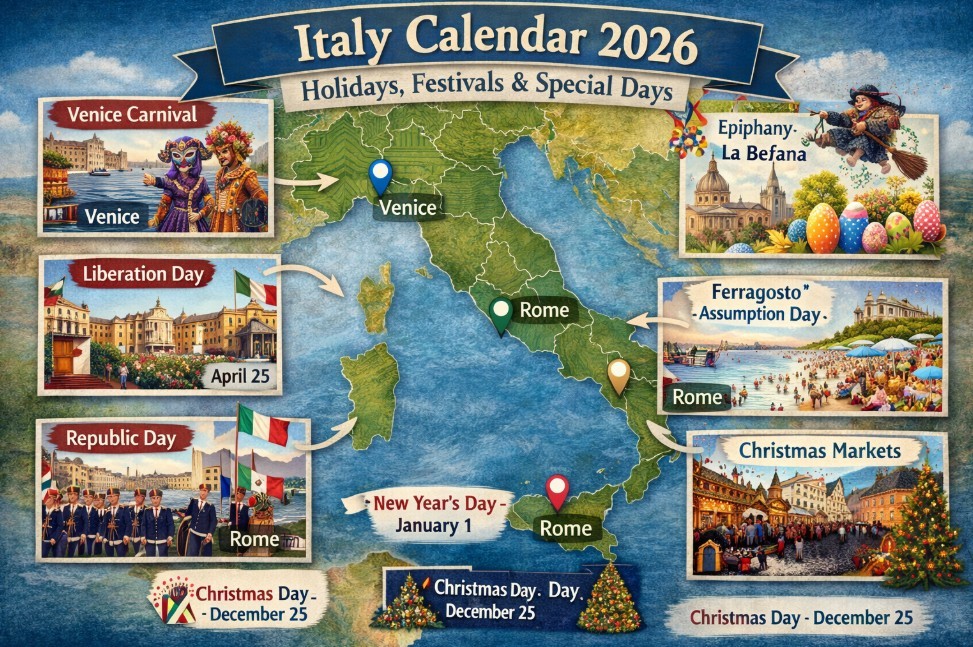 Italy Calendar 2026: Public Holidays, Festivals, and Special Observances Guide