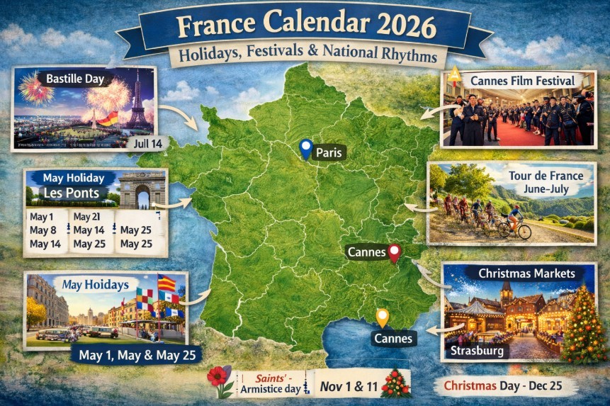 France Calendar 2026: Public Holidays, Festivals, and the Cultural Rhythm of France