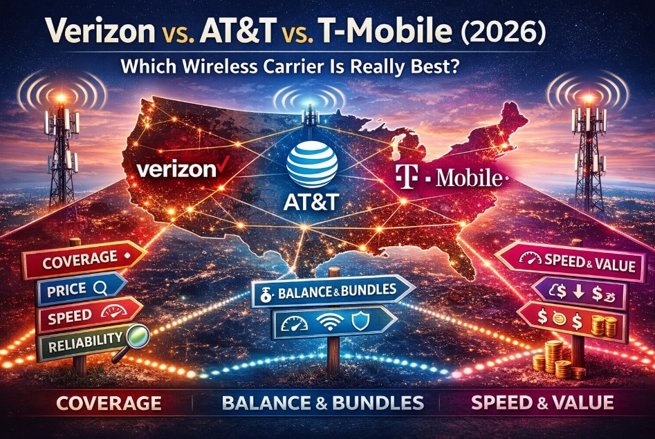 Verizon vs. AT&T vs. T-Mobile: Which is Best in 2026?