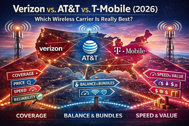 Verizon vs. AT&T vs. T-Mobile: Which is Best in 2026?
