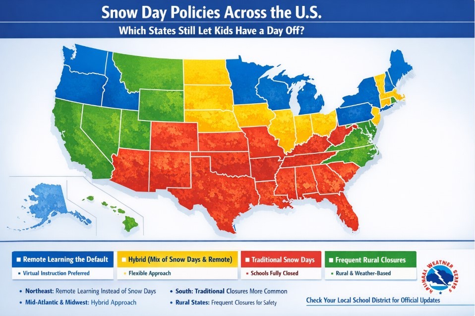 Snow Days vs. Remote Learning: Which States Still Let Kids Have a Day Off?