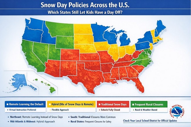 Snow Days vs. Remote Learning: Which States Still Let Kids Have a Day Off?