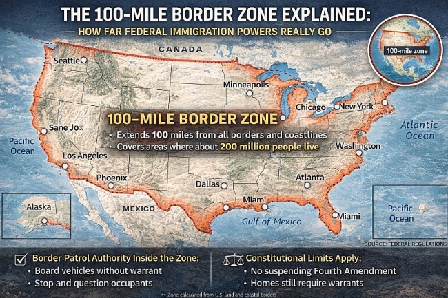 The 100-Mile Border Zone Explained: How Far ICE and Border Patrol Powers Really Go