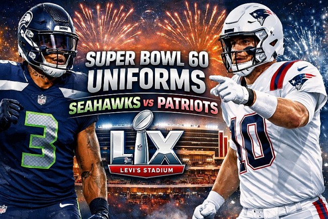 Super Bowl 60 Uniforms Explained: Seahawks Navy vs Patriots All-White, History, Meaning, and Edge