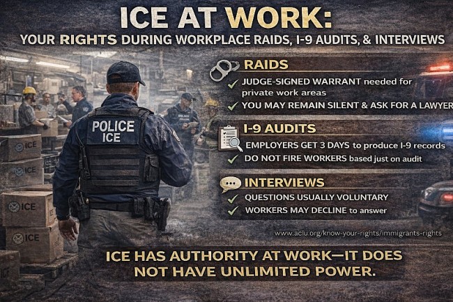 ICE at Work: Your Rights During Workplace Raids, I-9 Audits, and Interviews