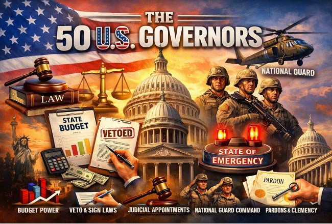 Full List of the 50 U.S. Governors (2026): Party Breakdown, Bios, and Terms in Office