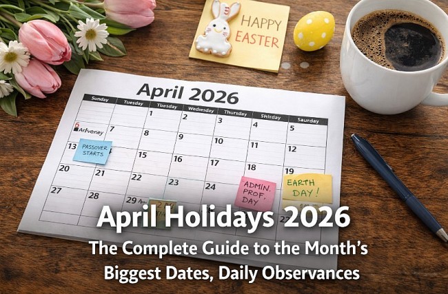 April Holidays 2026: Key Dates, Major Observances, And Day-by-Day Calendar