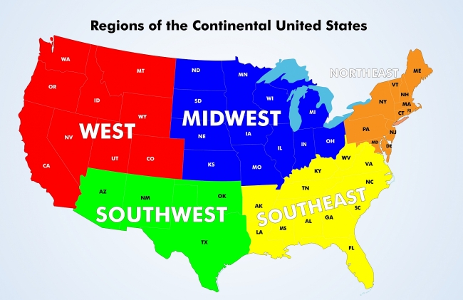 How Many Regions Are There In the U.S?